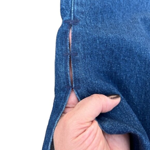 Free People NWT We The Free Emmy Split Hem Blue Boot Cut Jean SIZE 31 - Picture 6 of 15